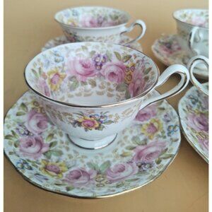 Royal Albert Bone China Tea Cup & Saucer sets (4) Serena Avon shape